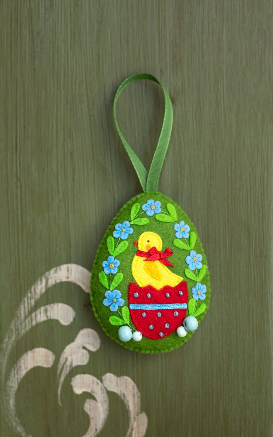 Big Easter Eggs handmade felt decoration