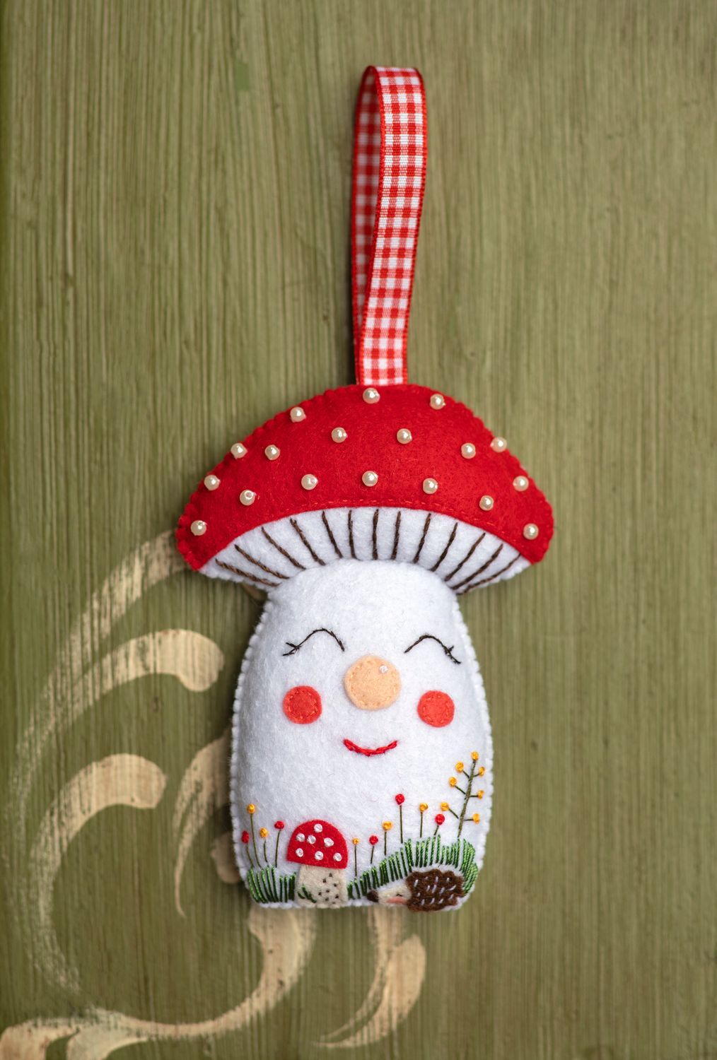 Red Mushroom Handmade Felt Decoration