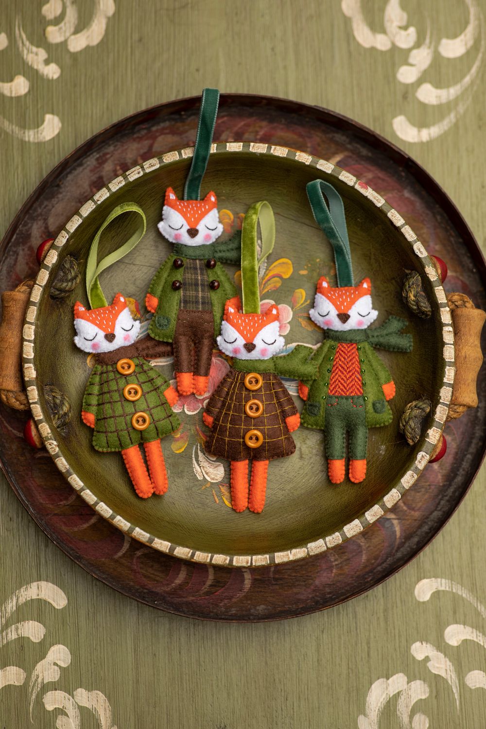 Orange Fox Handmade Felt Decoration