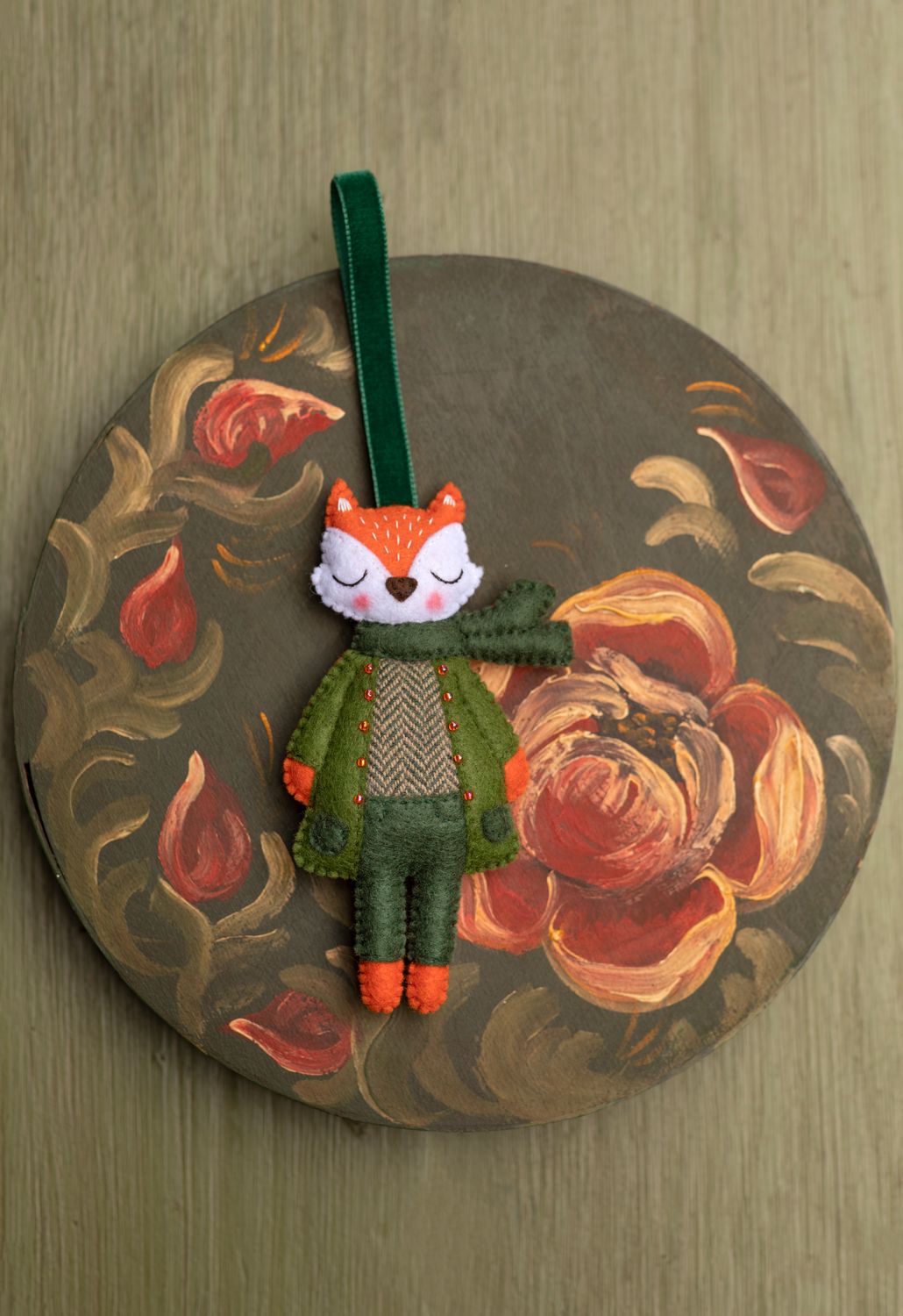 Orange Fox Handmade Felt Decoration