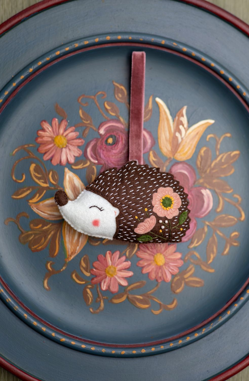 Hedgehog Handmade Felt Decoration
