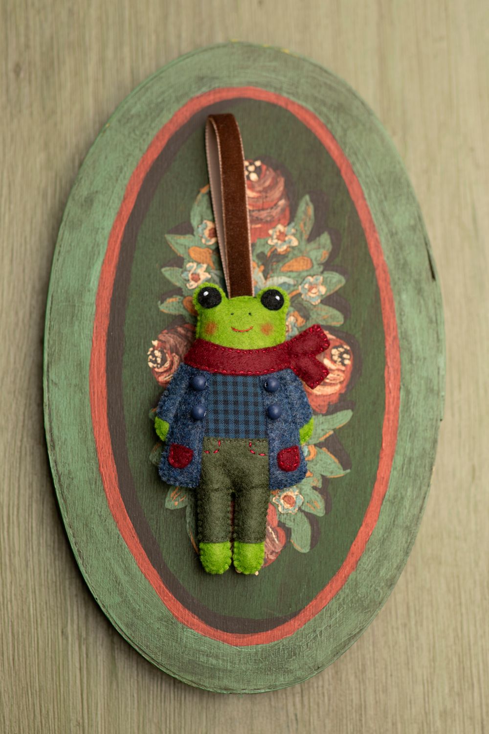 Frog Handmade Felt Decoration