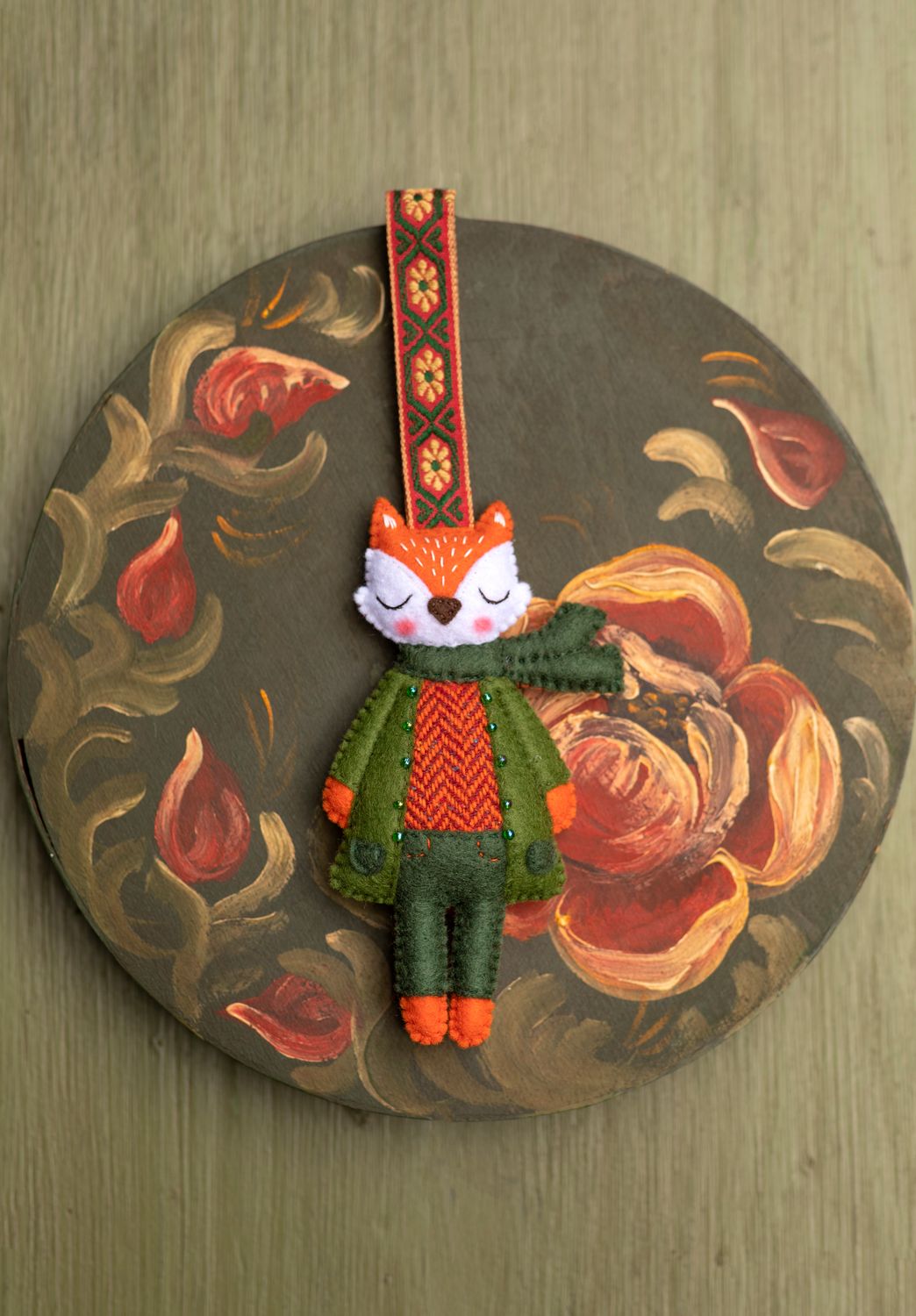 Orange Fox Handmade Felt Decoration