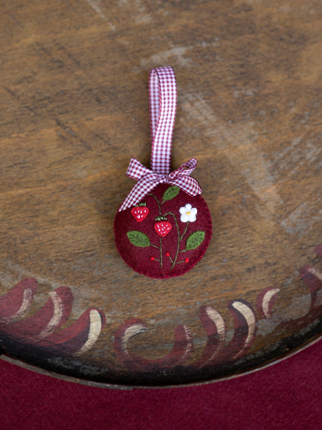 Strawberries Handmade Felt Decoration