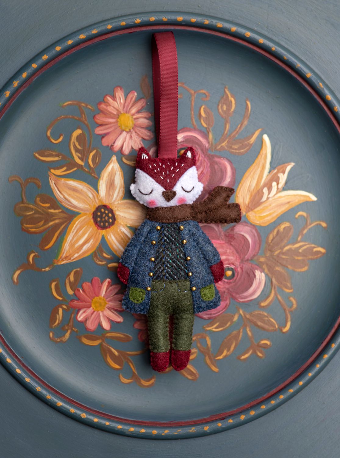 Red Fox Handmade Felt Decoration