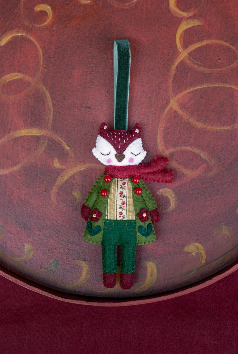 Red Fox Handmade Felt Decoration