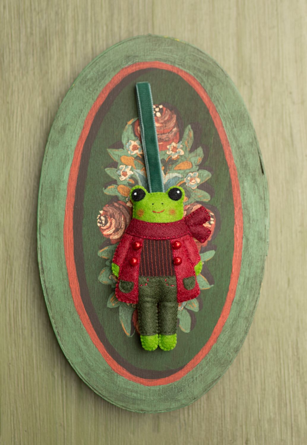 Frog Handmade Felt Decoration