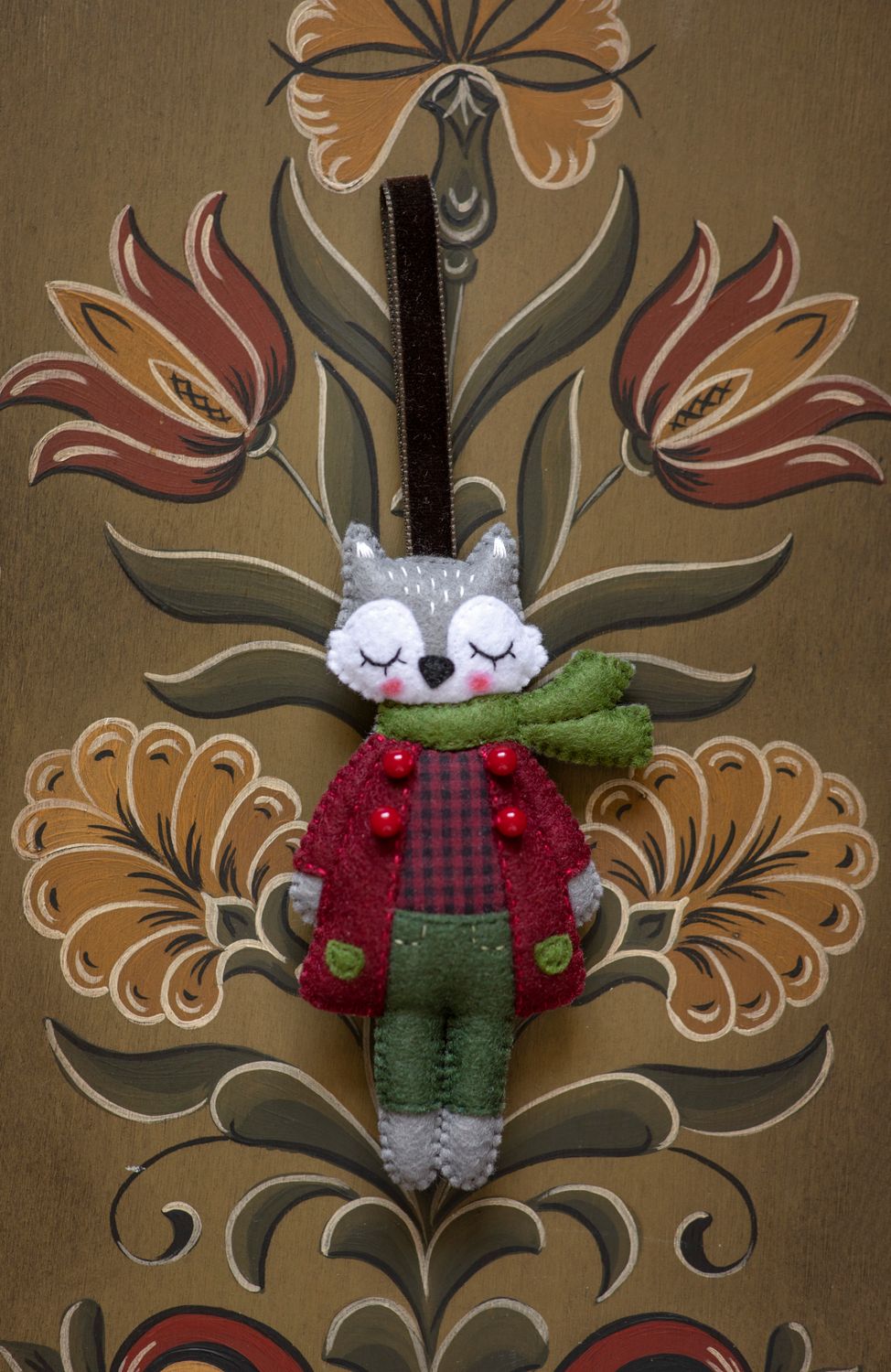 Wolf Fox Handmade Felt Decoration