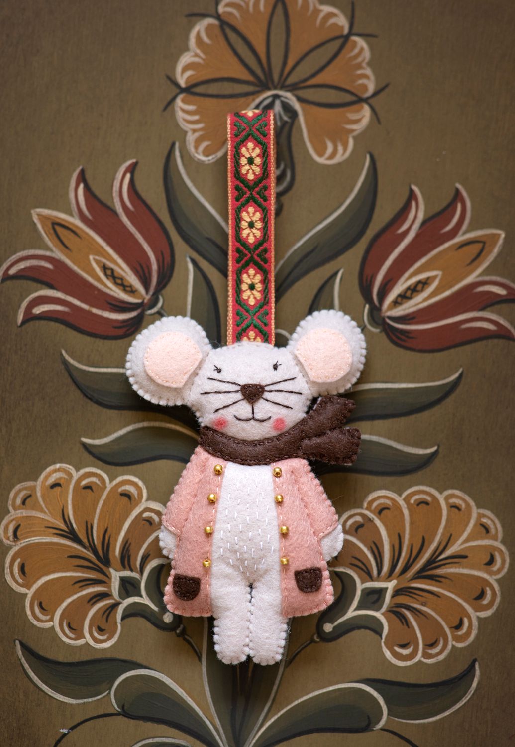 Mouse Fox Reindeer Hedgehog Handmade Felt Decoration