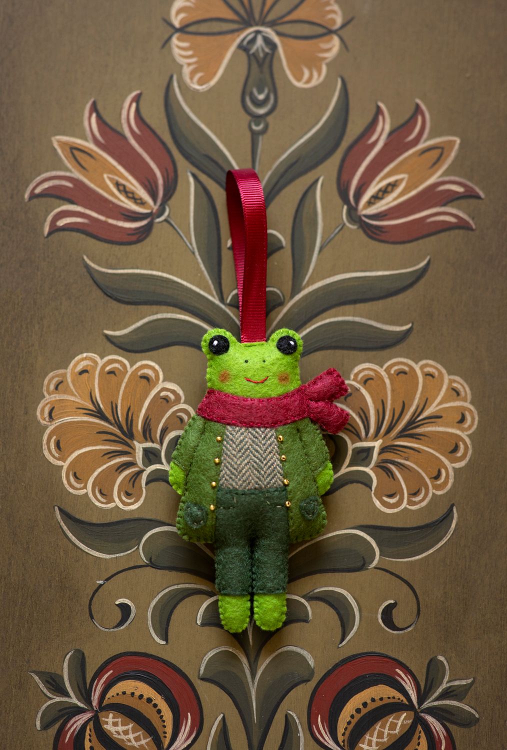 Frog Handmade Felt Decoration