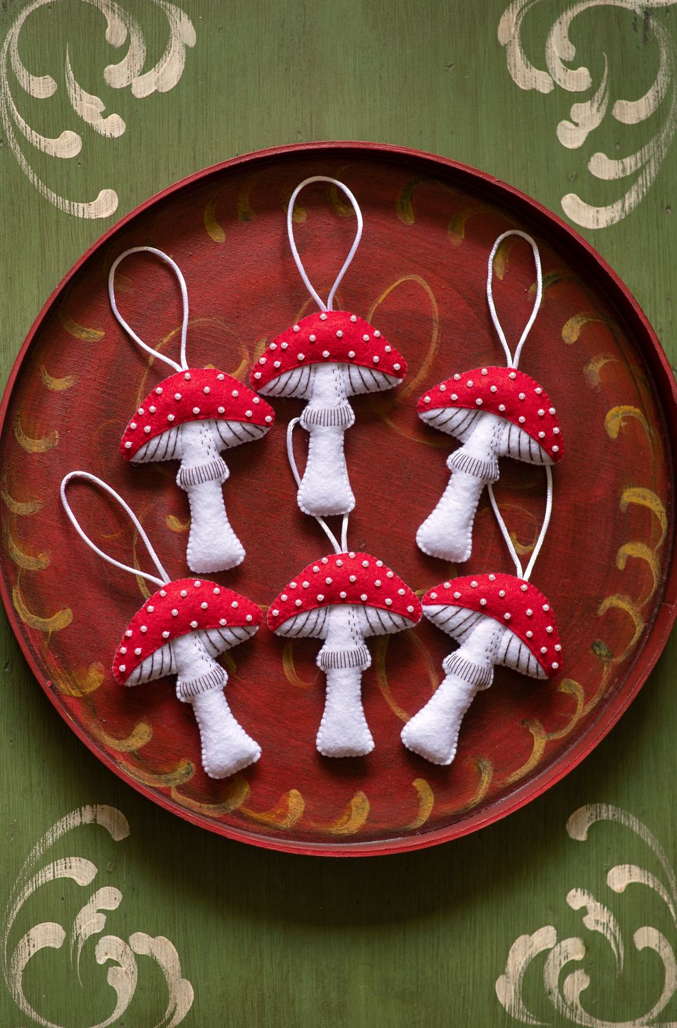Red Mushroom Handmade Felt Decoration