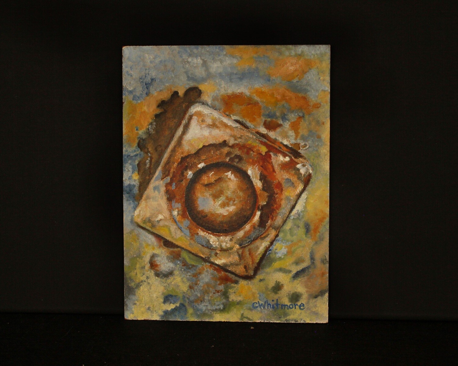 A NUT ON A BOLT Oil on panel 5-3/4"x7-3/4"