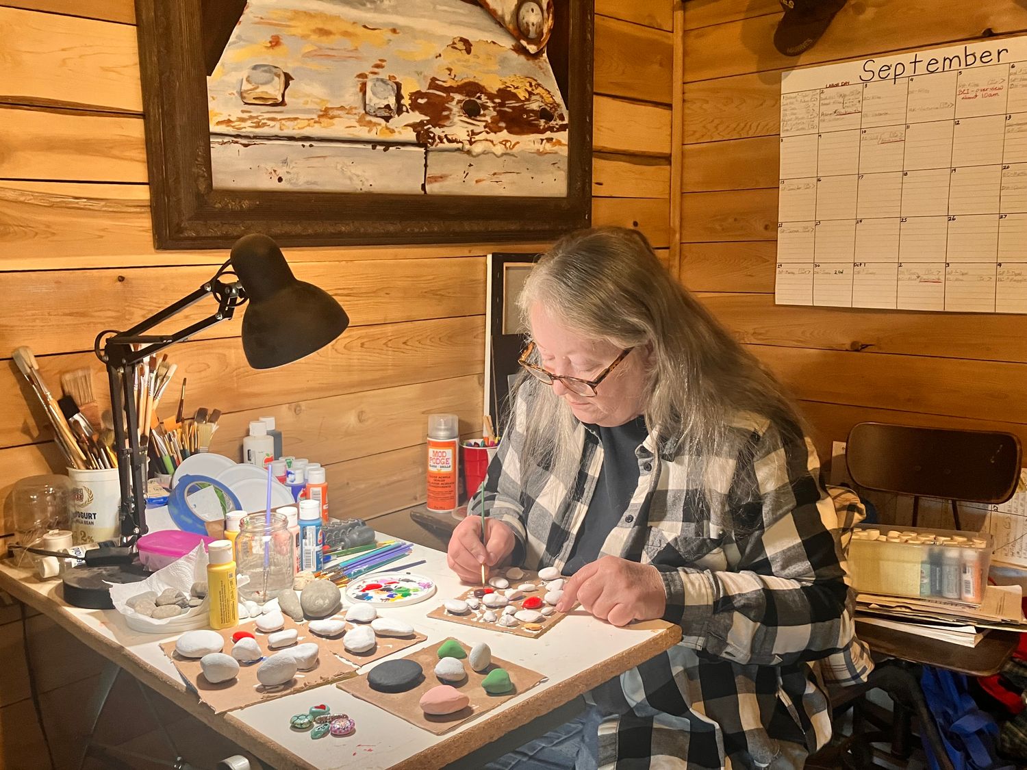 Cheryl&#39;s rock painting class