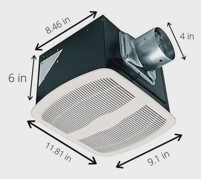 Milano Bath Ventilation Fan 80P 80CFM