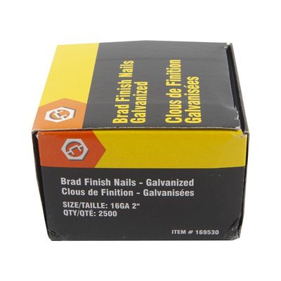 Brad Nail Galvanized 16ga 2in 2500 / box