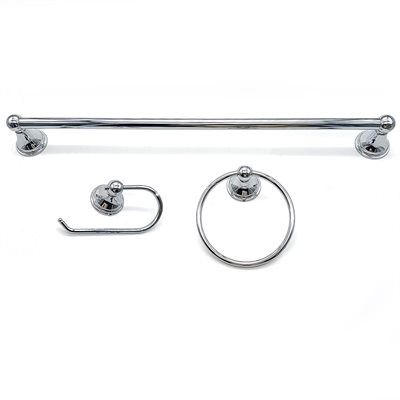 3PC VENUS BATHROOM HARDWARE WALLMOUNT SET CHROME