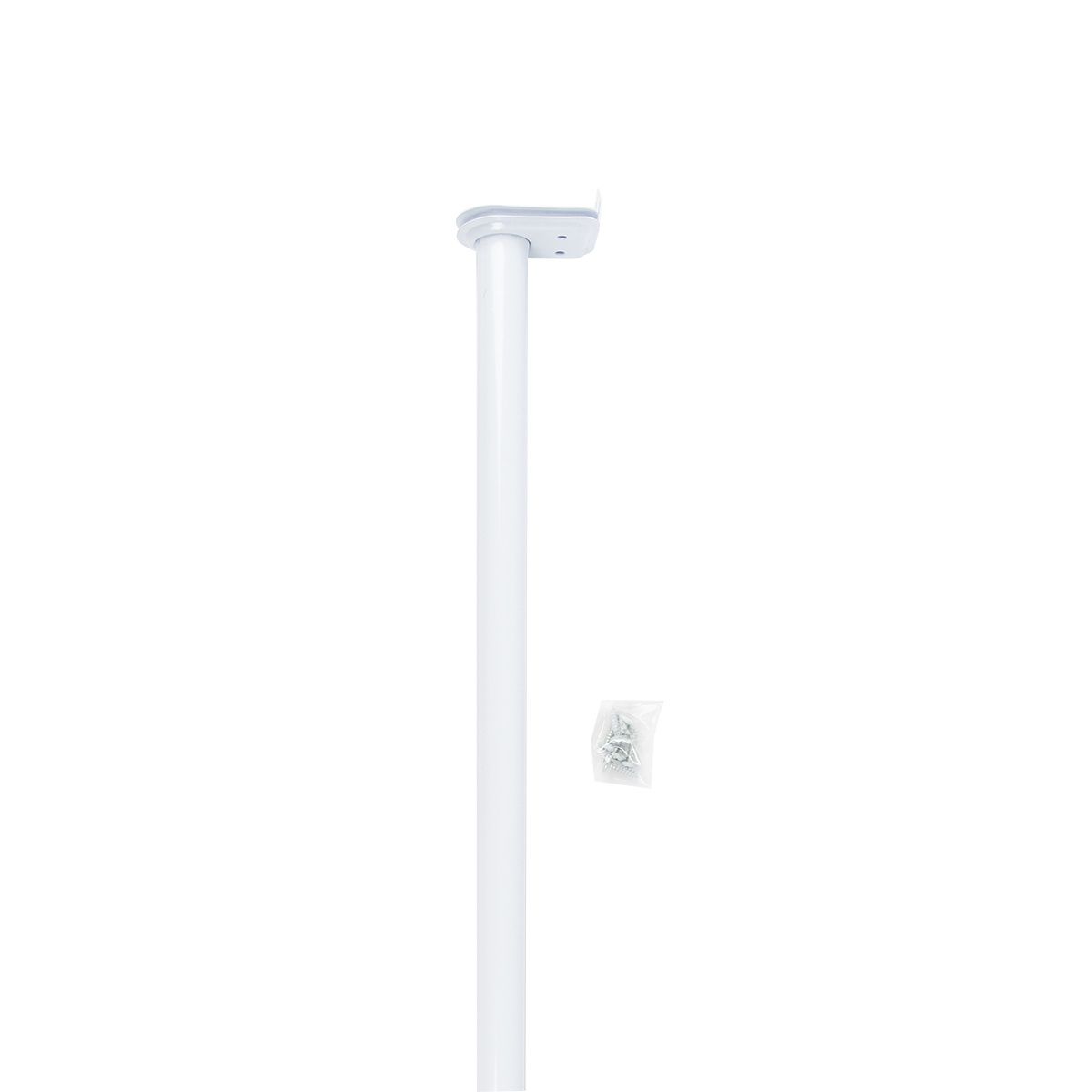 Closet Rods White/Zinc, Size: 24&quot;-48&quot;, Colour: White