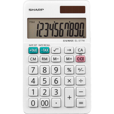 Sharp EL-377WB Professional Calculator White 1Pk BP
