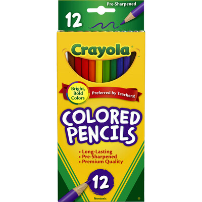 Crayola Colored Pencils Asst Long 12Pk BP