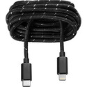 OnHand Everlasting Nylon Charge and Sync Cable Black 5ft BP USB-C to Lightning (MFi certified)