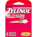 Lil&#39; Drug Store Brand Tylenol Extra Strength On-the-Go Pain Relief - 500mg 4Pk BP
