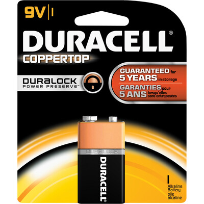 Duracell CopperTop Alkaline Batteries - 9V 1Pk BP