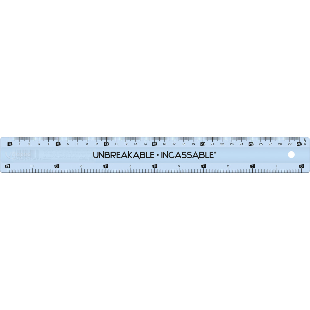 Maped Unbreakable Ruler - Clear 12in Bulk Barcoded