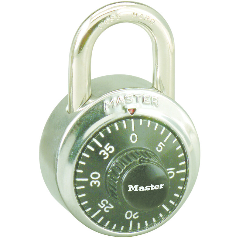 Master Lock Combination Dial Padlock - Black 1.86in 1Pk BP