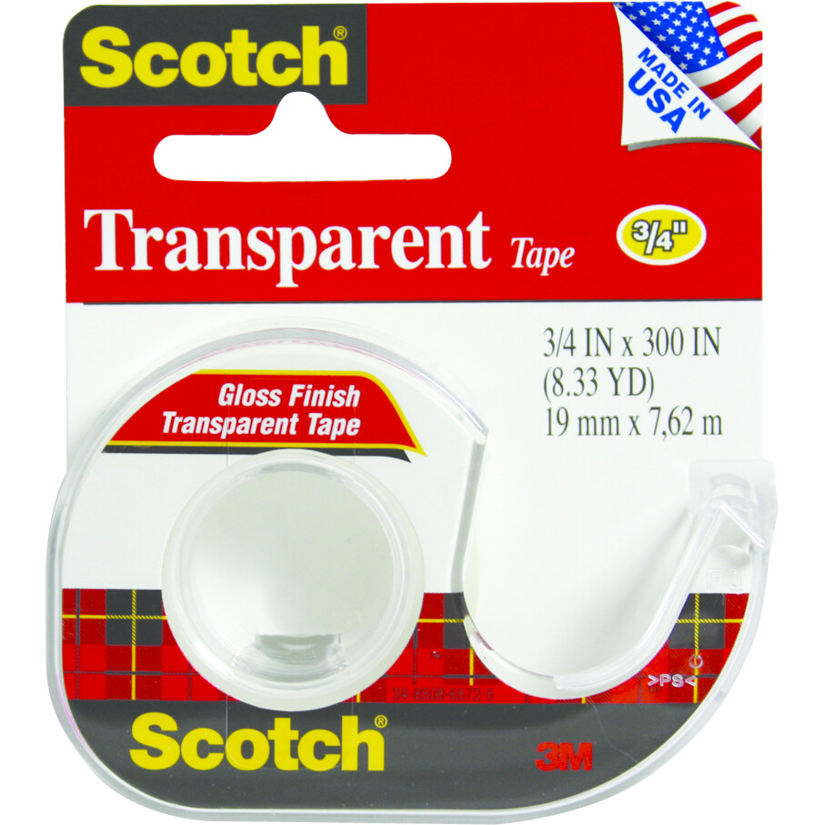Scotch Premium Tape - Clear .75x300in 1Pk BP