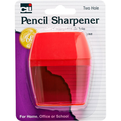 Charles Leonard Deluxe Pencil Sharpener Asst 1Pk BP 2-Hole
