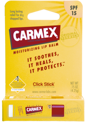 Lil&#39; Drug Store Brand Carmex Original Click Stick - Yellow .15oz 1Pk BP