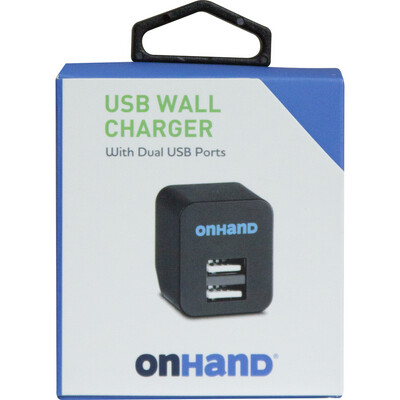 OnHand Wall Charger Black 3.1A 2-Port BP