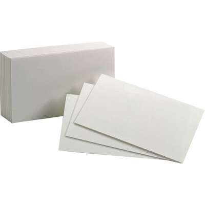 Oxford Index Card White 4x6in 100Pk Pack Blank