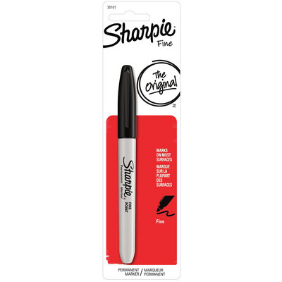 Sharpie Permanent Marker Black Fine 1Pk BP
