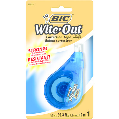 BIC Wite-Out Brand EZCorrect Correction Tape White .17inx39.3ft 1Pk BP