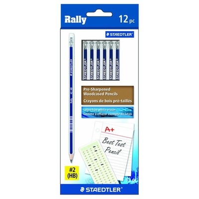 Staedtler Rally Woodcase Pencil Blue #2 12Pk BP