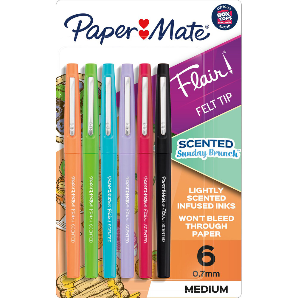 Paper Mate Flair Marker Asst Med 6Pk BP Scented