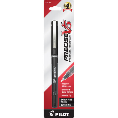 Pilot Precise V5 Rollerball Pen Black .5mm 1Pk BP