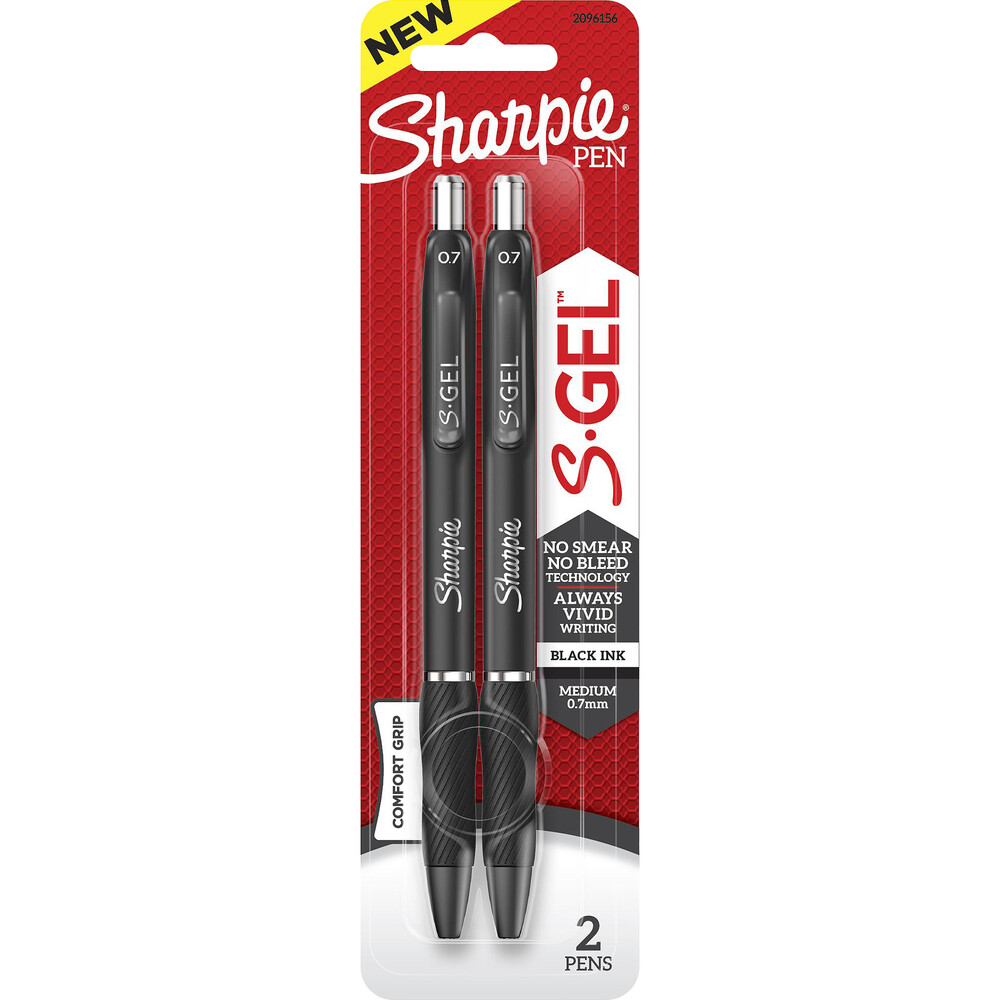 Sharpie S-Gel Pen Black .7mm 2Pk BP