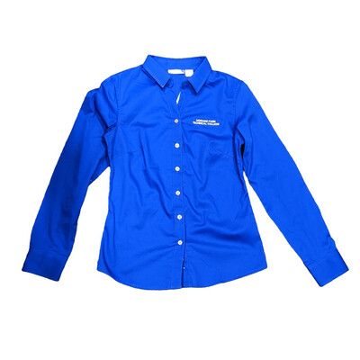 Women's Long Sleeve Button Up - Royal