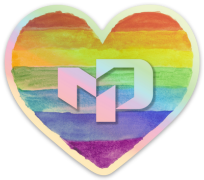 Holographic Rainbow Heart Sticker