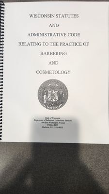 Wisconsin Statutes Barber and Cosmo Law Book