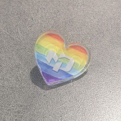 Rainbow Heart MP Pin
