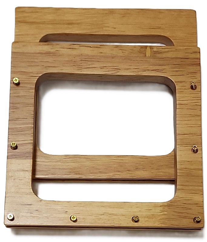 Two Wooden Handles -13 cm x 13 cm