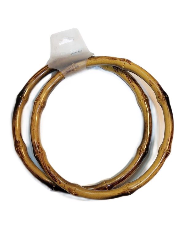TWO BAMBOO CIRCLE HANDLE-12 CM