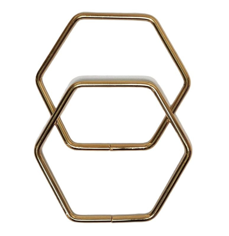 Two Hexa Handle Gold- 10 CM