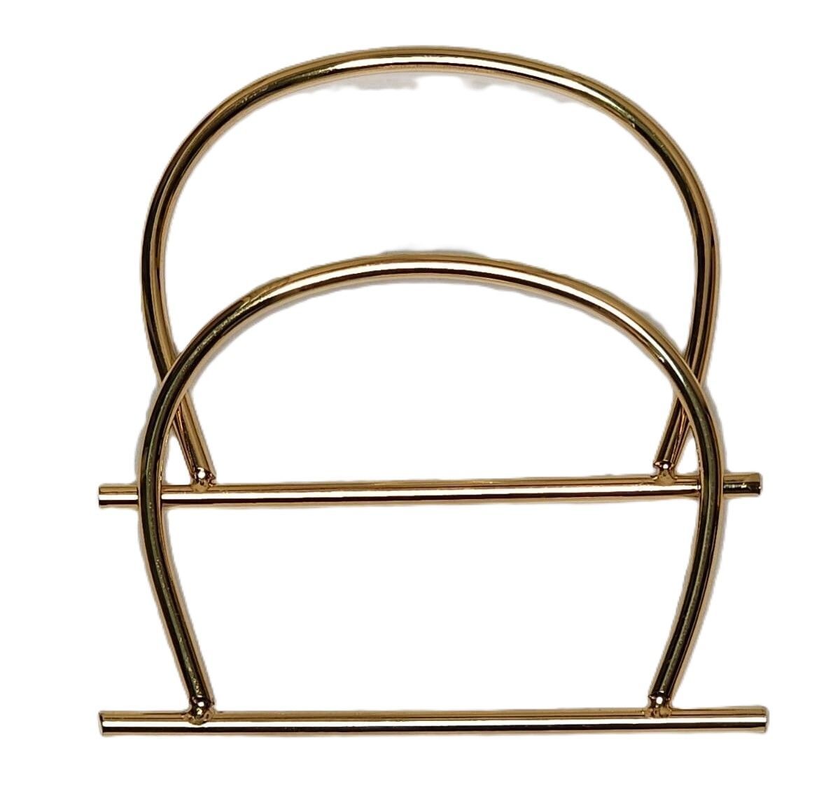 Two Half Circle Handle Gold- 12.5 CM
