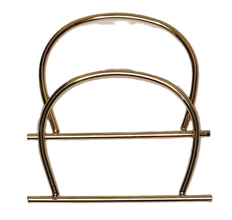Two Half Circle Handle Gold- 12.5 CM