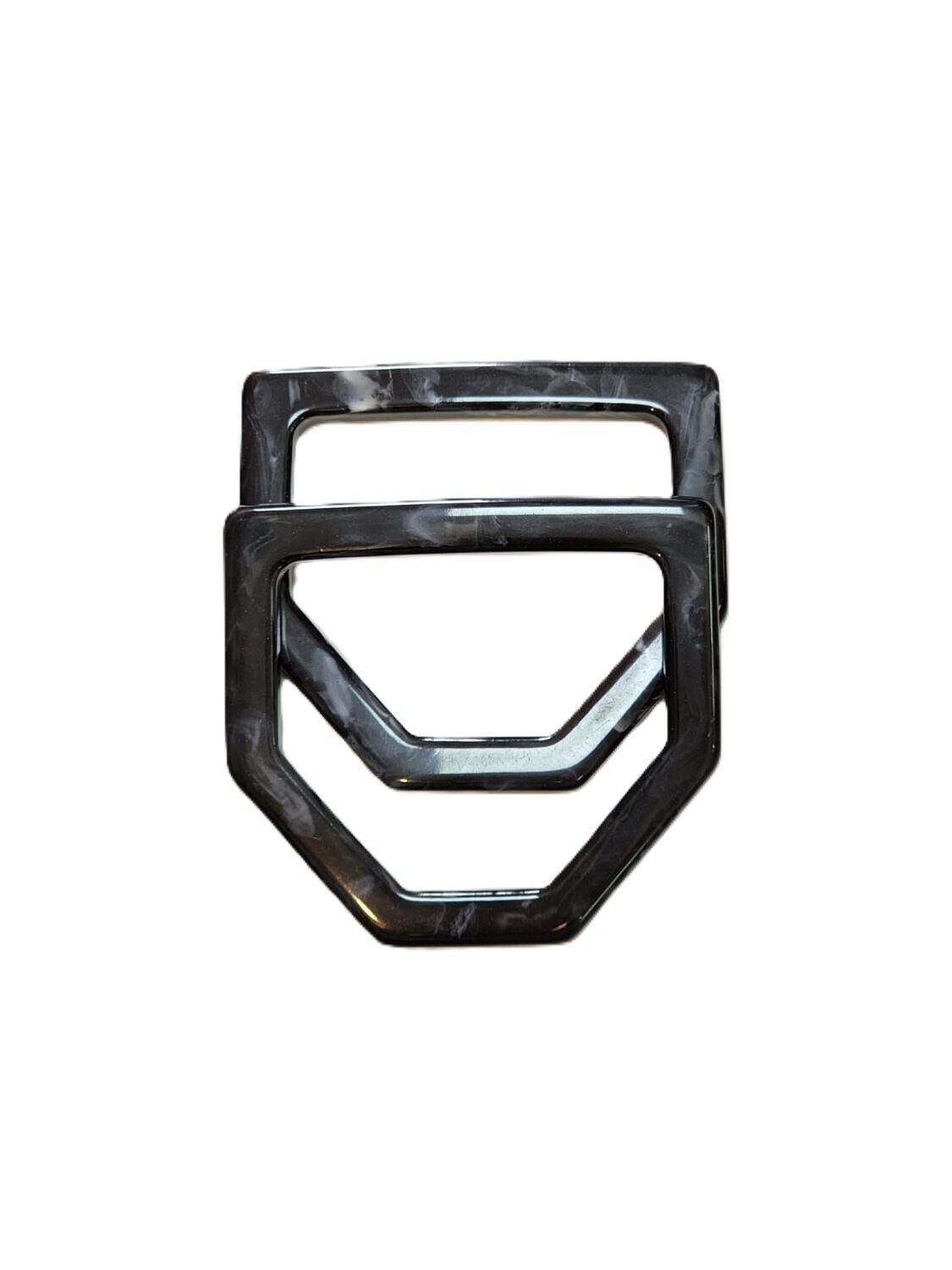 TWO ACRYLIC HANDLES 11.5 CM