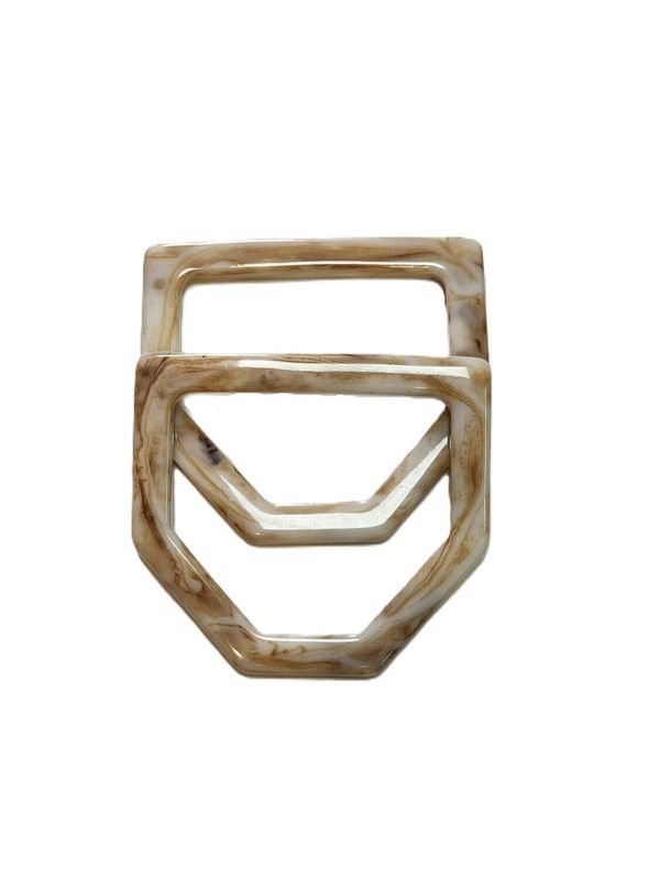TWO ACRYLIC HANDLES 11.5 CM